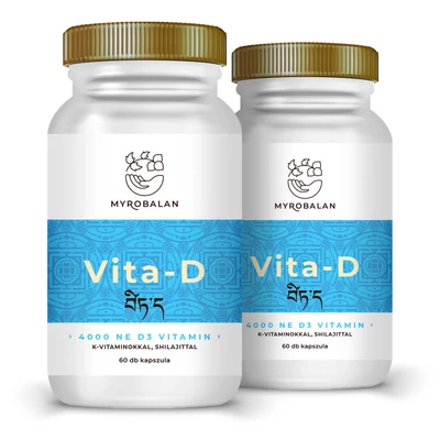 Vita-D K1+K2 vitaminokkal és shilajittal - 4000NE - 2 doboz