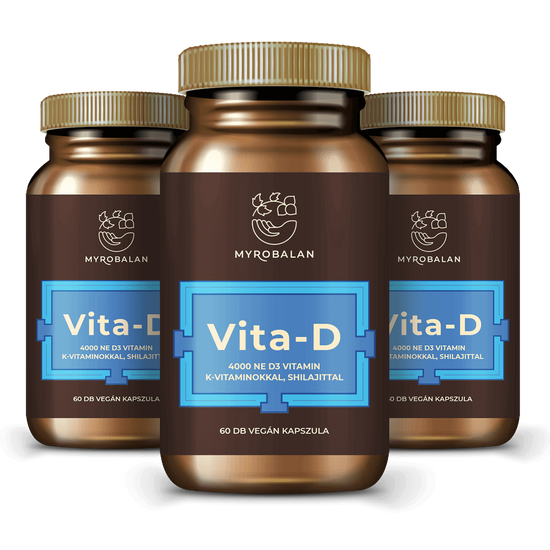 Vita-D K1+K2 vitaminokkal és shilajittal - 4000NE - 3 doboz